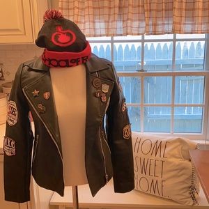 NWOT - SUPER COOL LEATHER LIKE ROCKER JACKET 🎸 ROCK🤘🏻